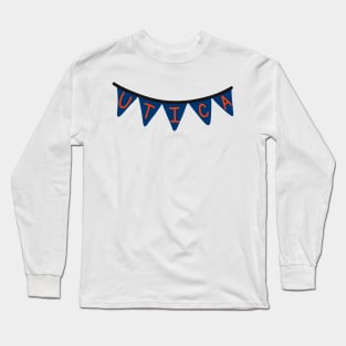 Utica Banner (blue) Long Sleeve T-Shirt